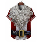 Christmas Santa Casual Short Sleeve Shirt
