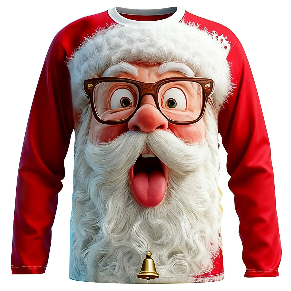 Santa Christmas Funny Long Sleeve Tee