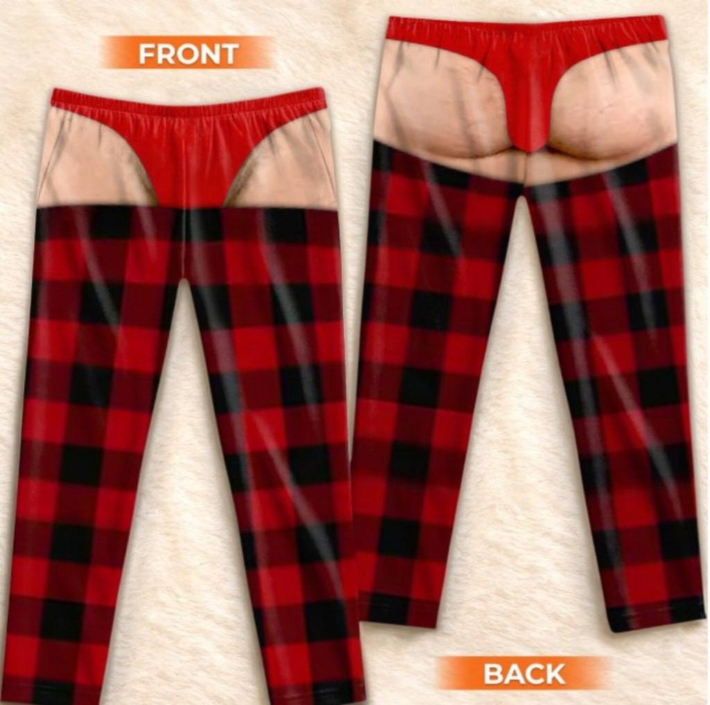 Men's Funny Plaid Gift Pajama Pants