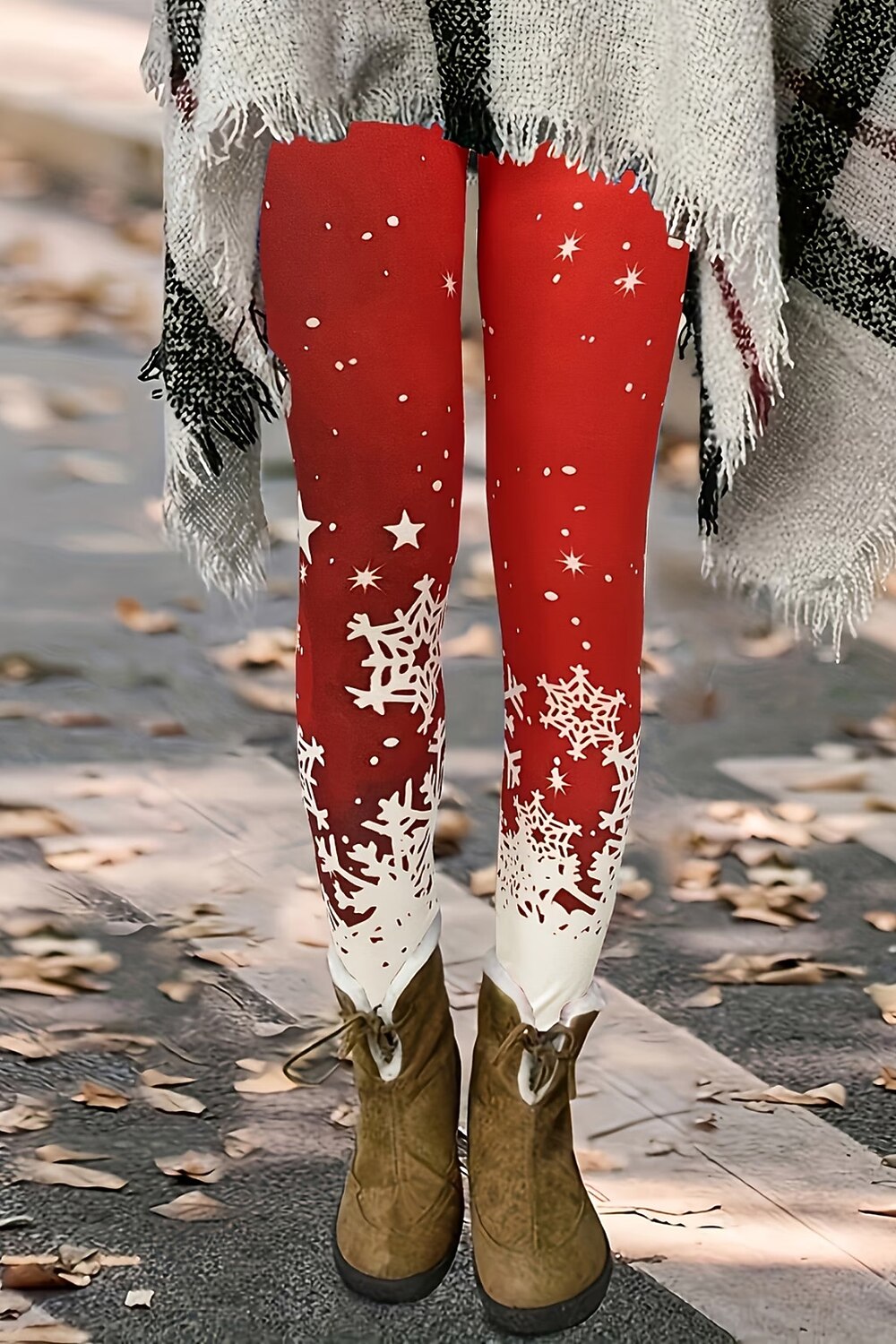 Christmas Snowman Polka Dot Capri Leggings