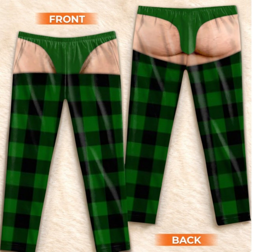 Men's Funny Plaid Gift Pajama Pants