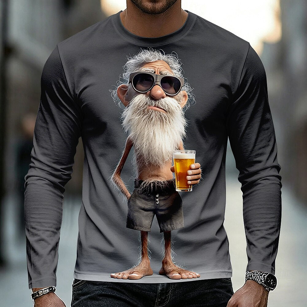 Men's Colorful Grandpa Humor Graphic Tee