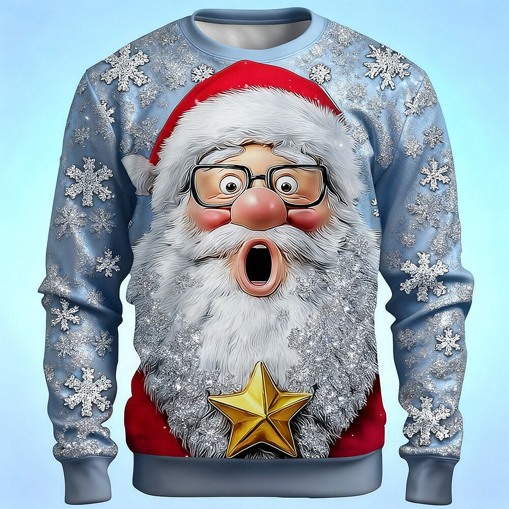 Christmas Santa Festive Holiday Bright Sweatshirt