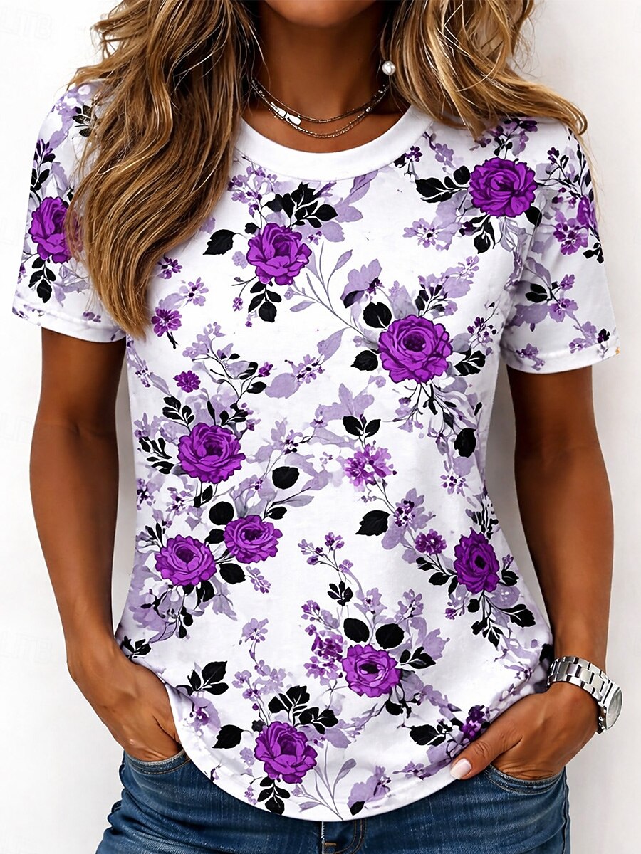 Women's Tropical Floral Garden Graphic Tee