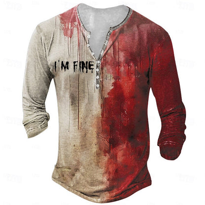 Men's Halloween Horror Night Henley