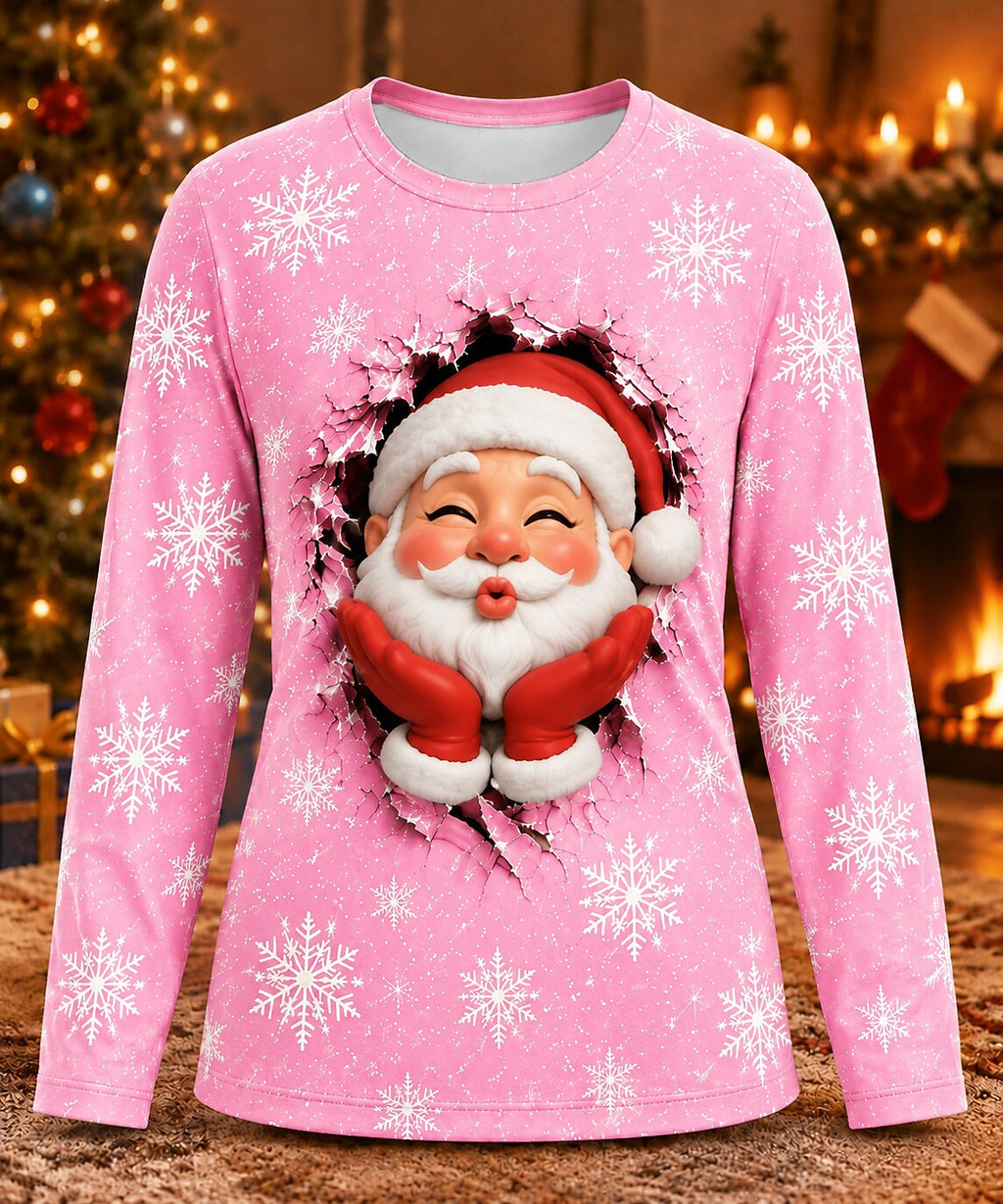 Women's Santa Christmas Vintage Graphic Tee