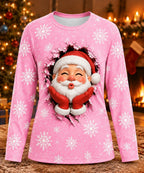 Women's Santa Christmas Vintage Graphic Tee