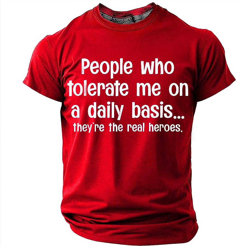 Men's Humorous Graphic Print Tee
