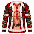 Christmas Casual Santa Graphic Crewneck Sweatshirt