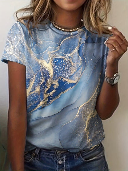 Women's Ombre Color Art Graphic Tee
