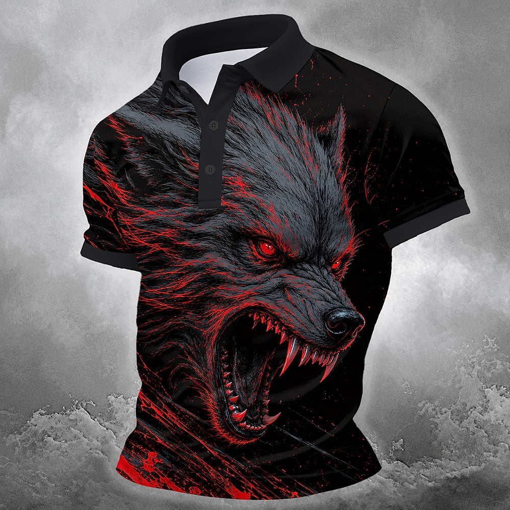 Men's Werewolf Animal Polo Shirt