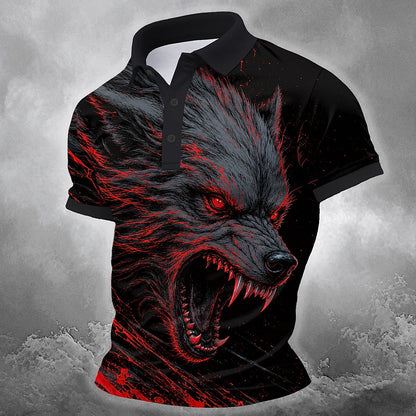 Men's Werewolf Animal Polo Shirt