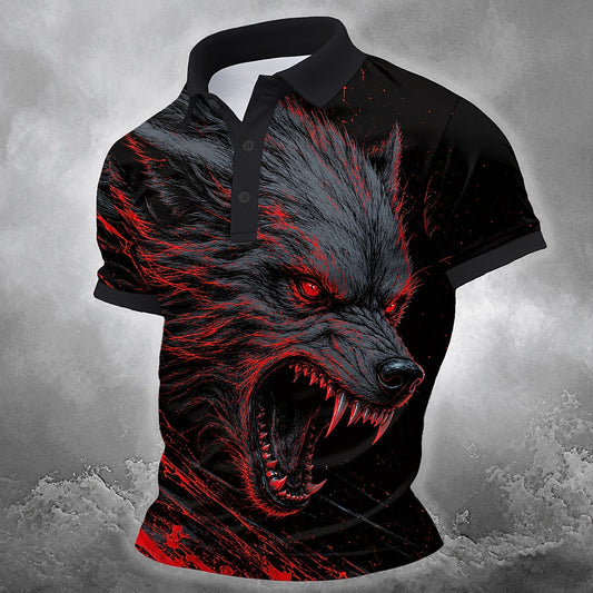 Men's Werewolf Animal Polo Shirt