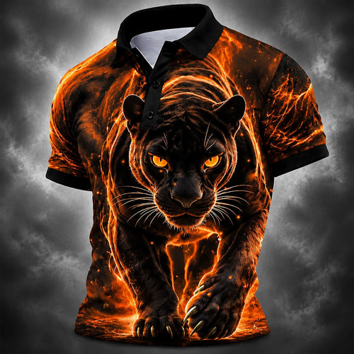 Men's Halloween Animal Graphic Polo Shirt