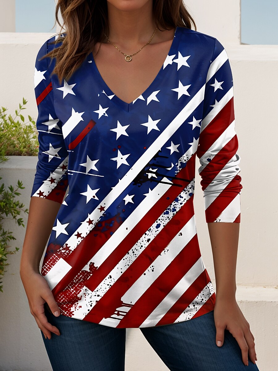 Women's Liberty Stars Long Sleeve Tee