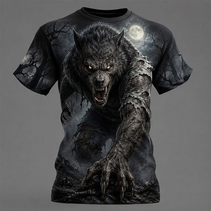 Men's Animal Werewolf Horror Graphic Tee
