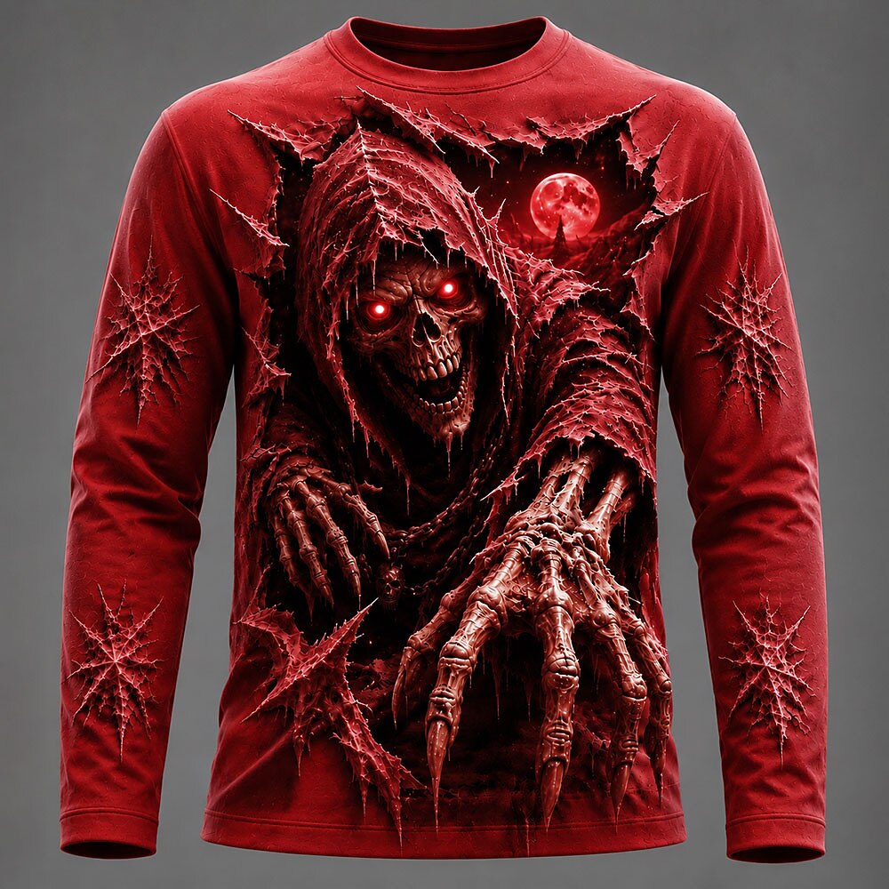 Men's Skeleton Graphic Long Sleeve Tee