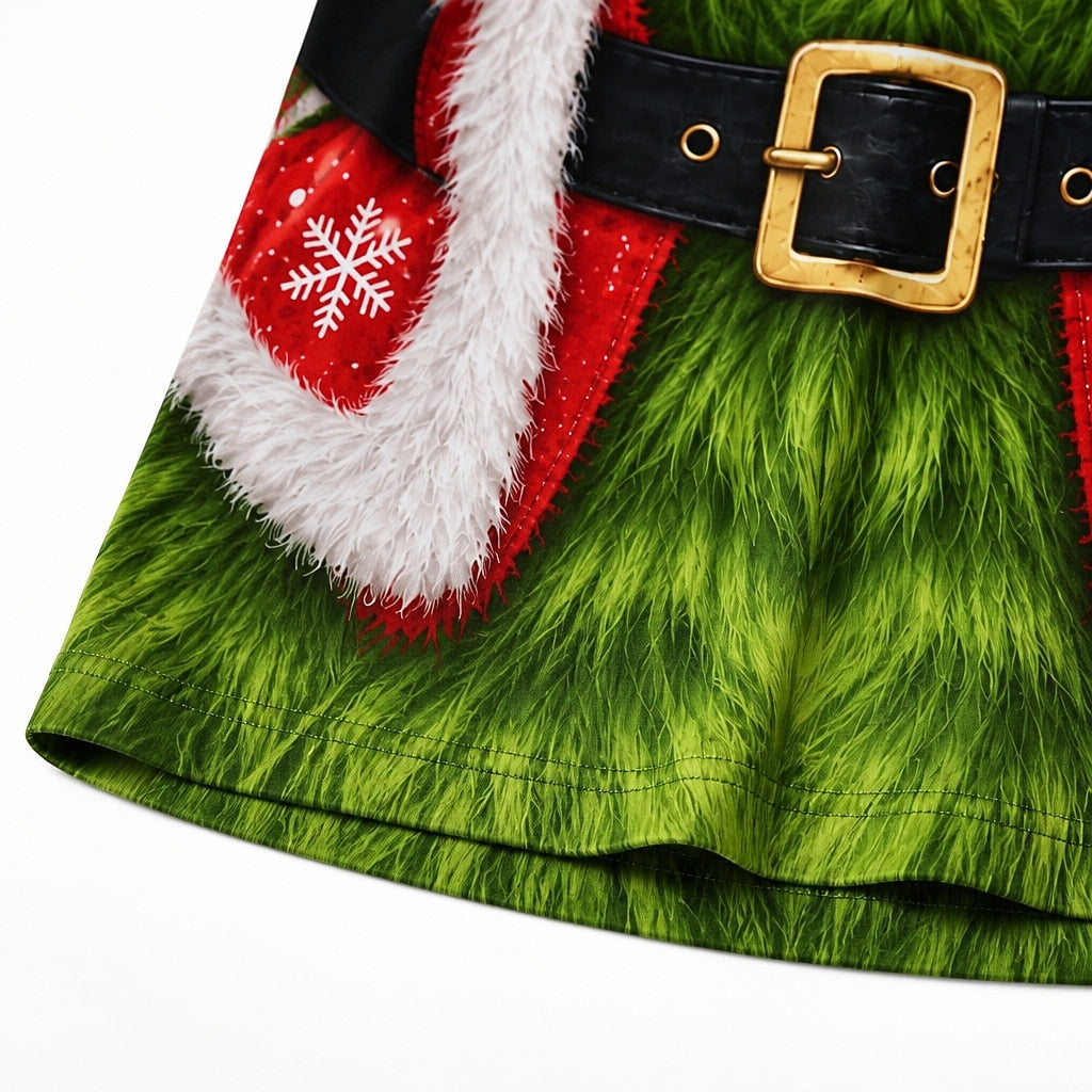 Christmas Santa Green Monster Crewneck Sweatshirt