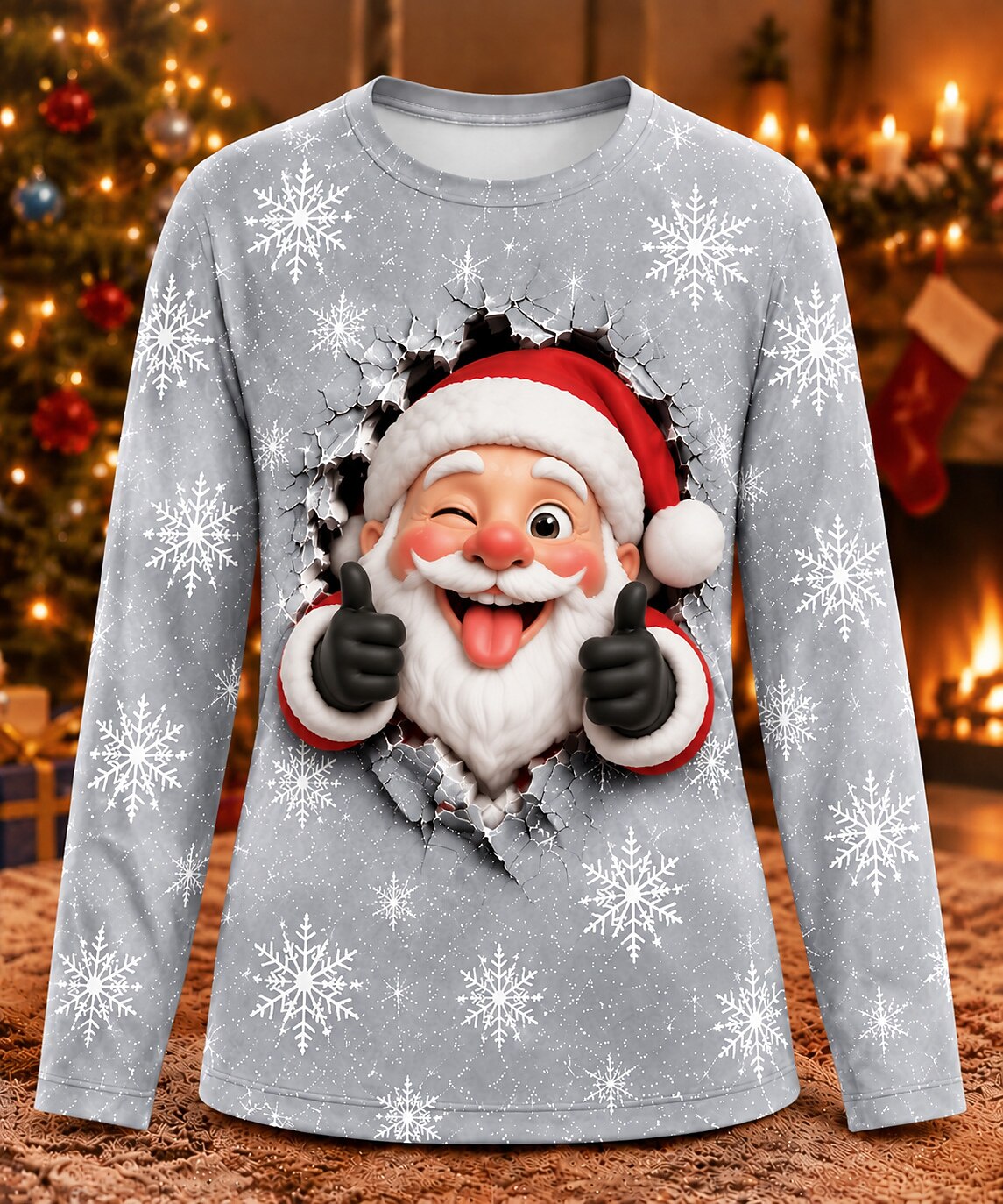 Women's Santa Christmas Vintage Graphic Tee