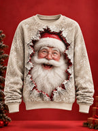 Christmas Santa Graphic Crewneck Sweatshirt