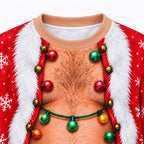 Christmas Santa Fake Belly Crewneck Sweatshirt