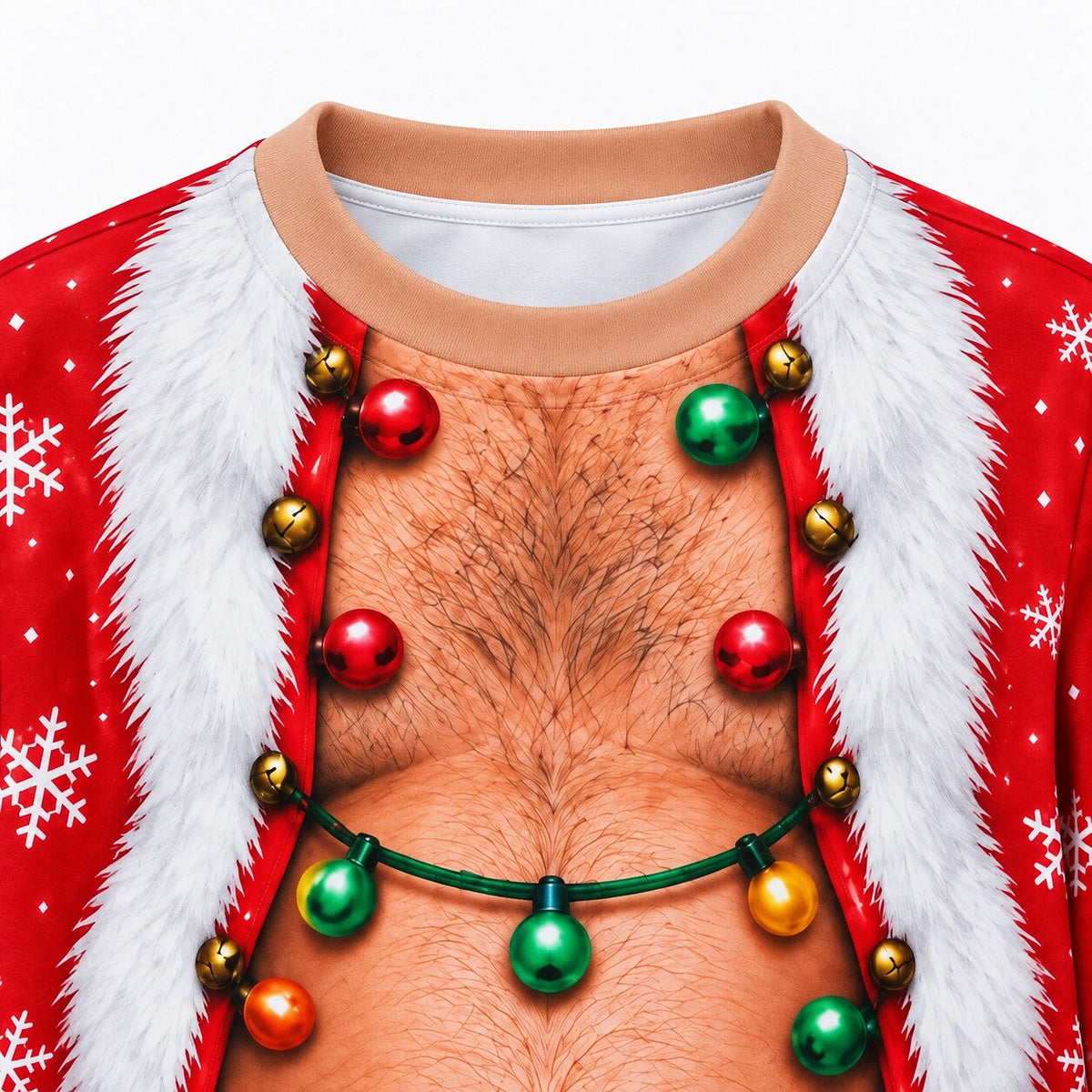 Christmas Santa Fake Belly Crewneck Sweatshirt