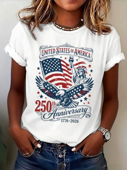 Women's Vintage Letter Flag Tee