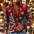 Men's Christmas Tree Button Up Shirt