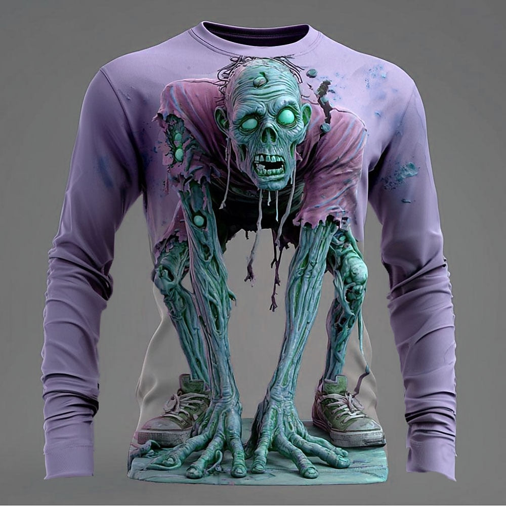 Men's Halloween Undead Zombie Graphic Tee