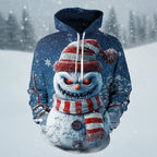 Dark Snowman Christmas Gothic Hoodie