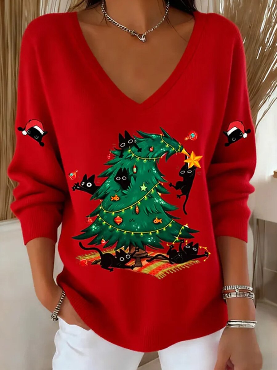 Women's Santa Graphic Graphic Shirt