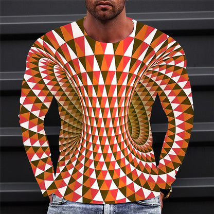 Men's Dynamic Optical Illusion Graphic Tee