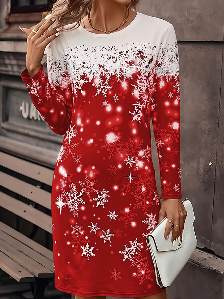Women's Christmas Graphic Party Dress