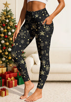 Christmas Pocket Pilates Workout Leggings