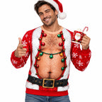Christmas Santa Fake Belly Crewneck Sweatshirt