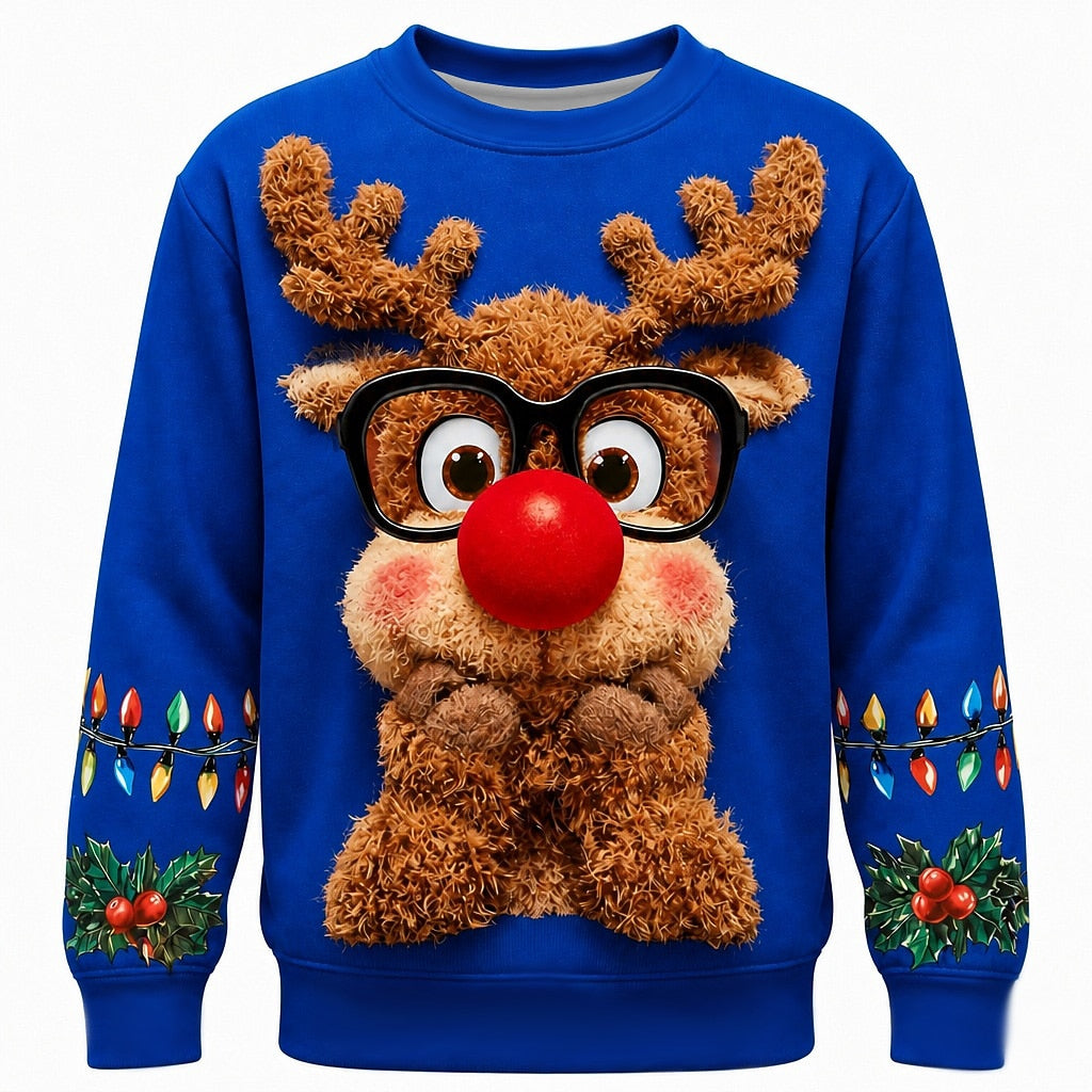 Men's Christmas Reindeer Crewneck Sweatshirt