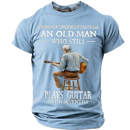 Men's Seventies Guitar Hero Graphic Tee