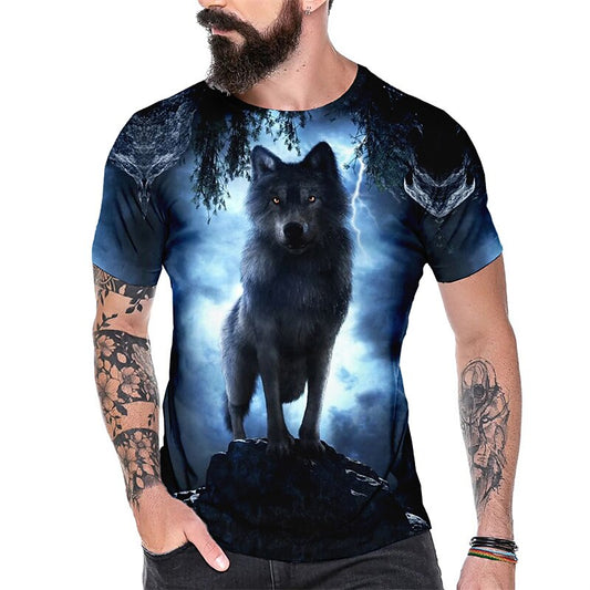 Men's Midnight Wolf Halloween Graphic Tee