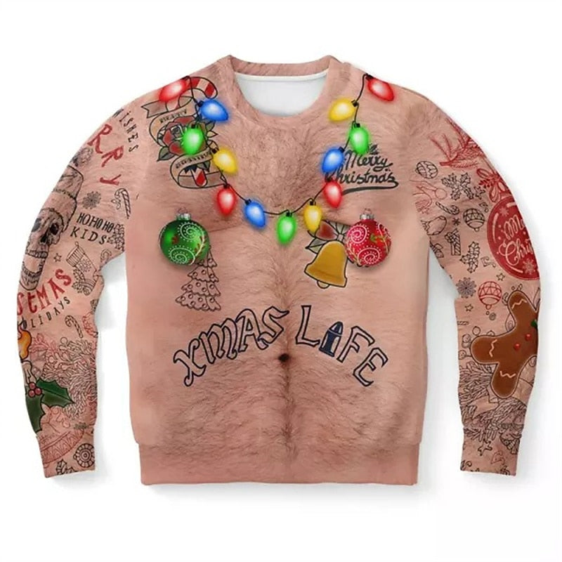 Ugly Christmas Lightweight Graphic Hoodie