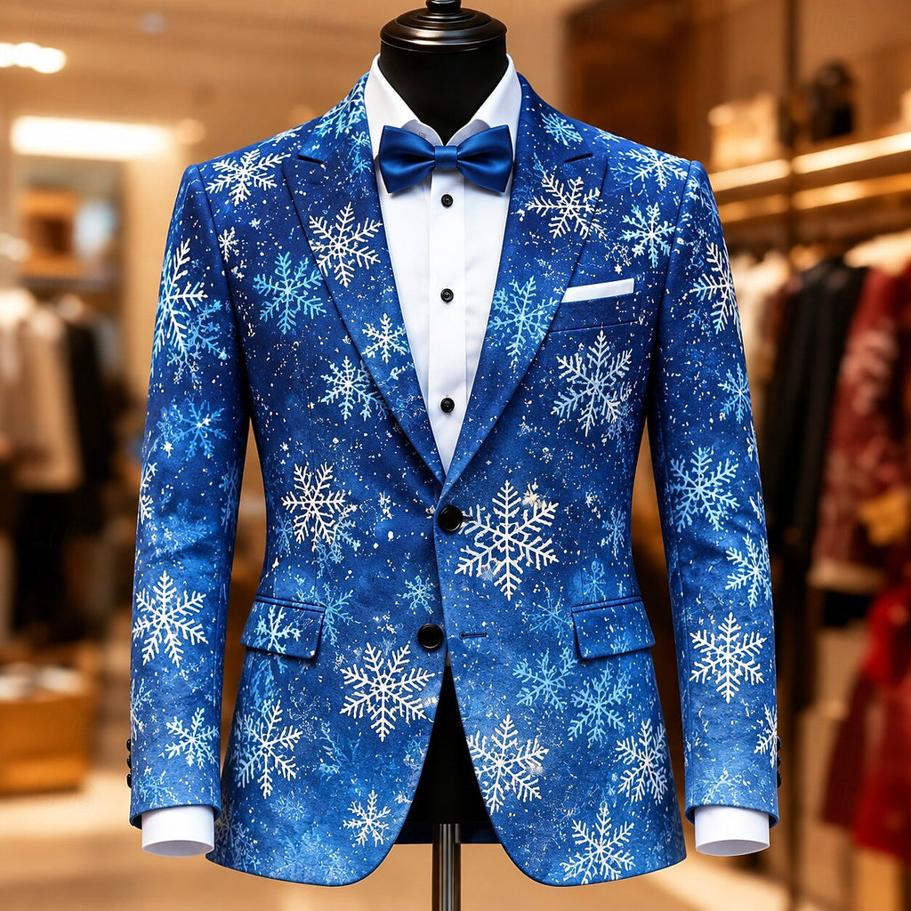 Christmas Snowflake Formal Party Blazer Jacket