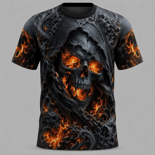Men's Dark Skull Graphic Street Tee