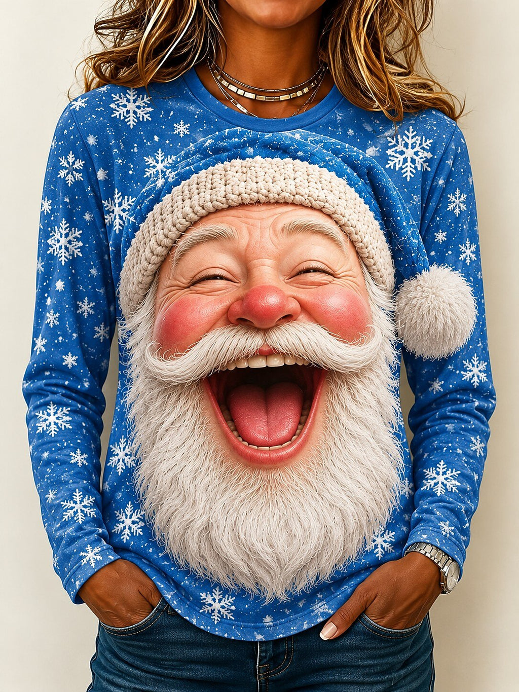 Santa Claus Christmas Tree Graphic Shirt