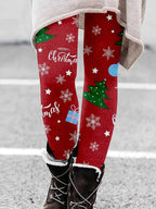 Natural Waist Christmas Tree Leggings