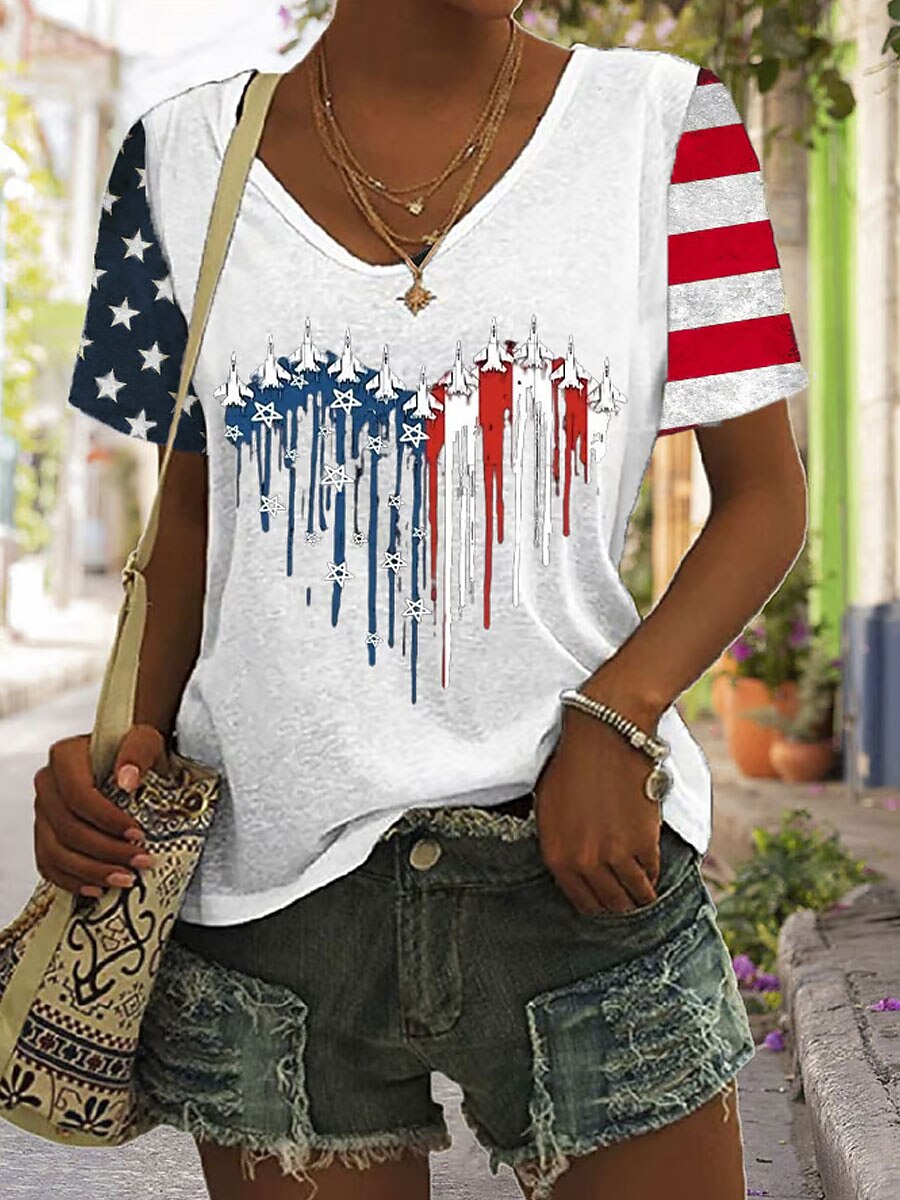 Women's Vintage Freedom Flag Tee