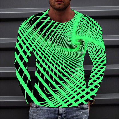 Men's Dynamic Optical Illusion Graphic Tee