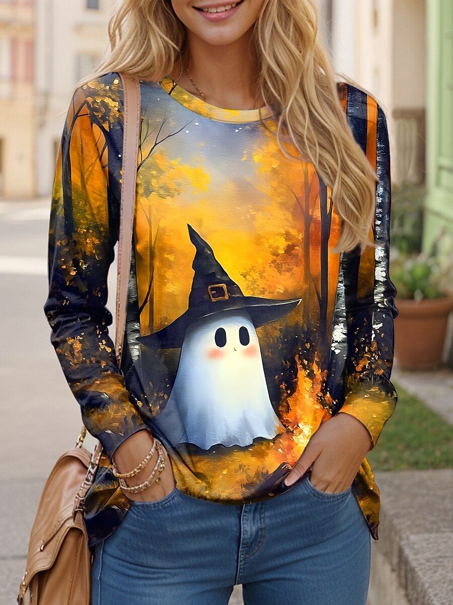 Women's Halloween Ghostly Spirit Tee