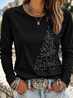 Christmas Tree Women's Graphic Long Sleeve Shirt