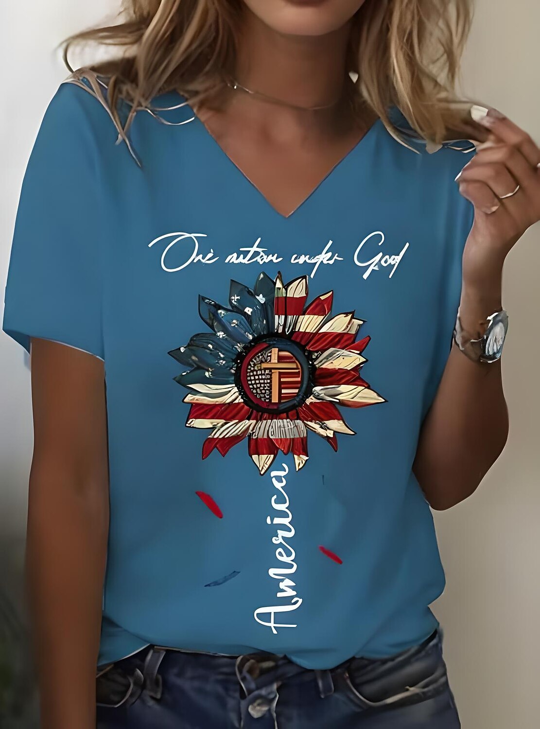 Women's Weekend Liberty Flag Tee