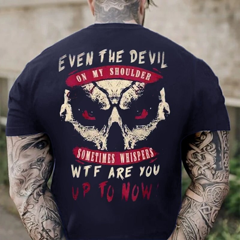 Men's Creepy Lettering Halloween Graphic Tee