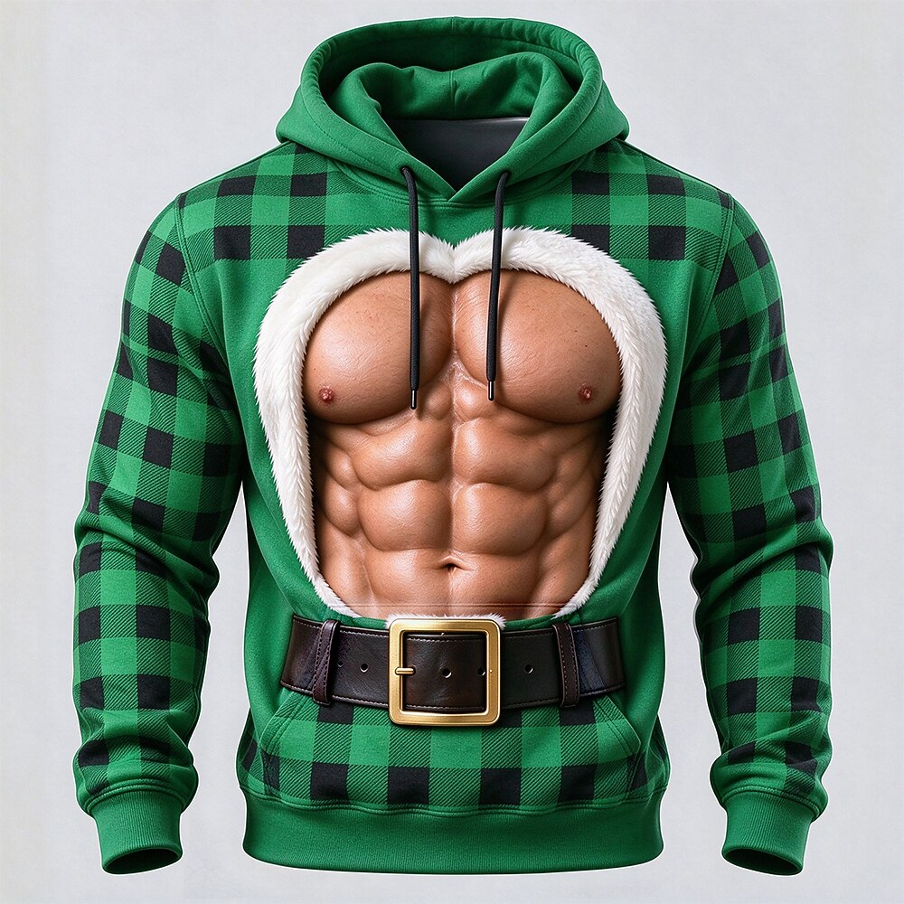 Men's Colorful Christmas Streetwear Hoodie